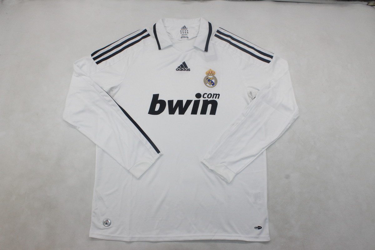 AAA Quality Real Madrid 08/09 Home Long Soccer Jersey